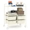 Multi-Purpose Storage Cart with 4 Drawers and Shelves Rolling Organization Solution for Home or Office